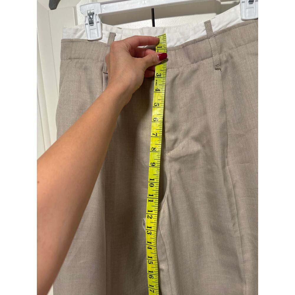 Bershka Beige Wide Leg Linen Blend Pants US 6 - Picture 4 of 7
